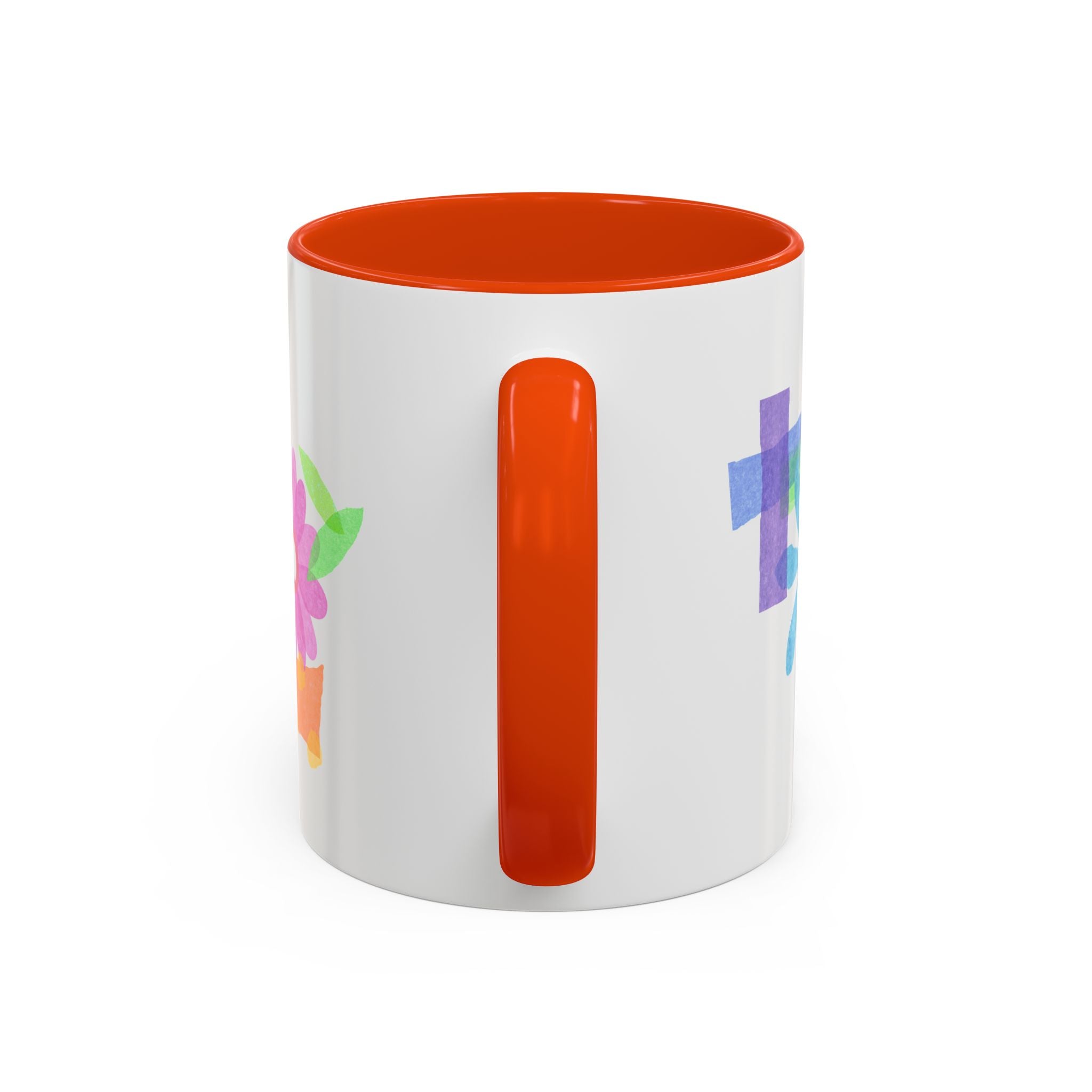 Floral Watercolor Accent Mug (11oz & 15oz)