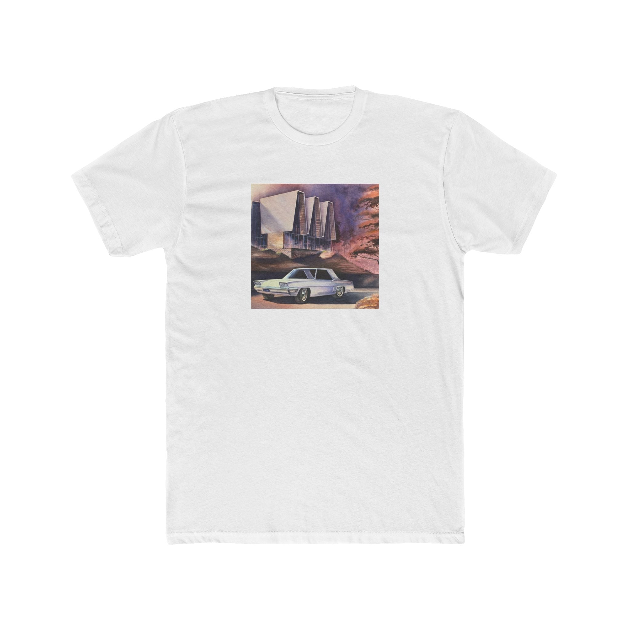 Retro Desert Drive T-Shirt — Vintage Car & Sunset Graphic