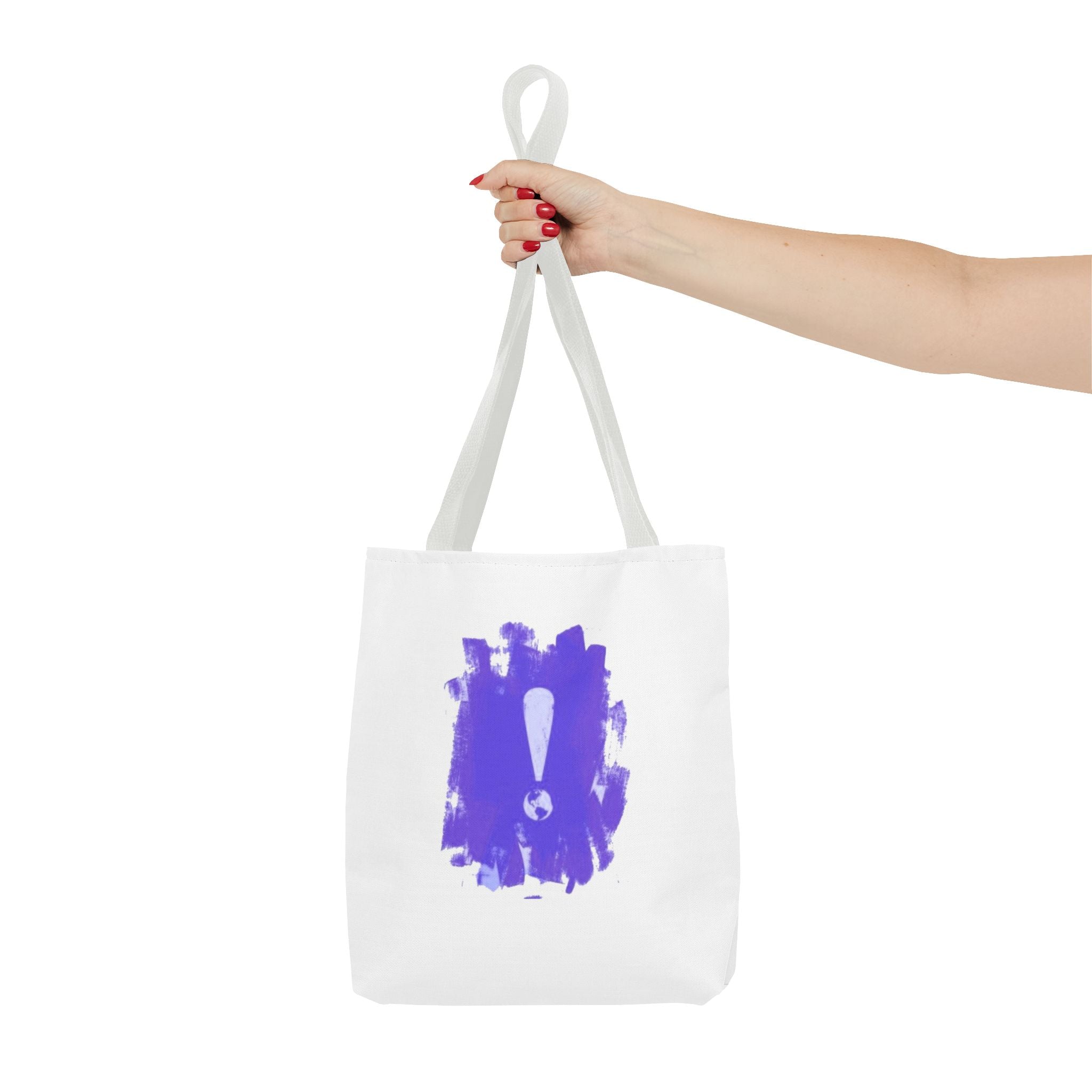 Purple Exclamation Brushstroke Tote