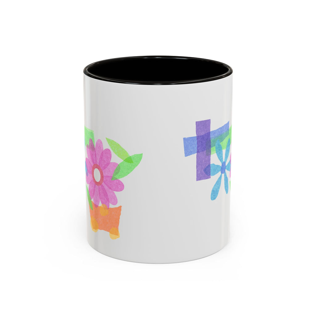 Floral Watercolor Accent Mug (11oz & 15oz)