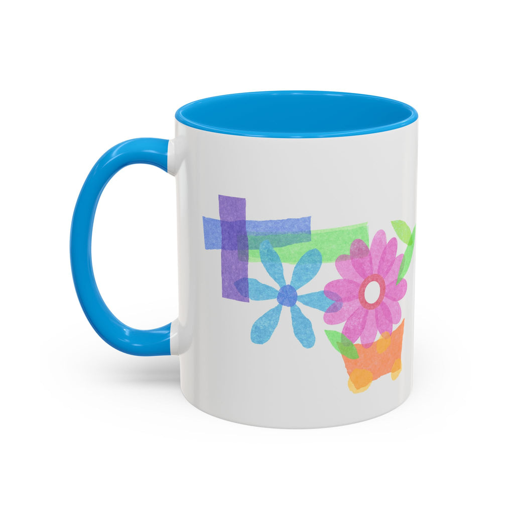 Floral Watercolor Accent Mug (11oz & 15oz)