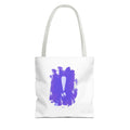 Purple Exclamation Brushstroke Tote