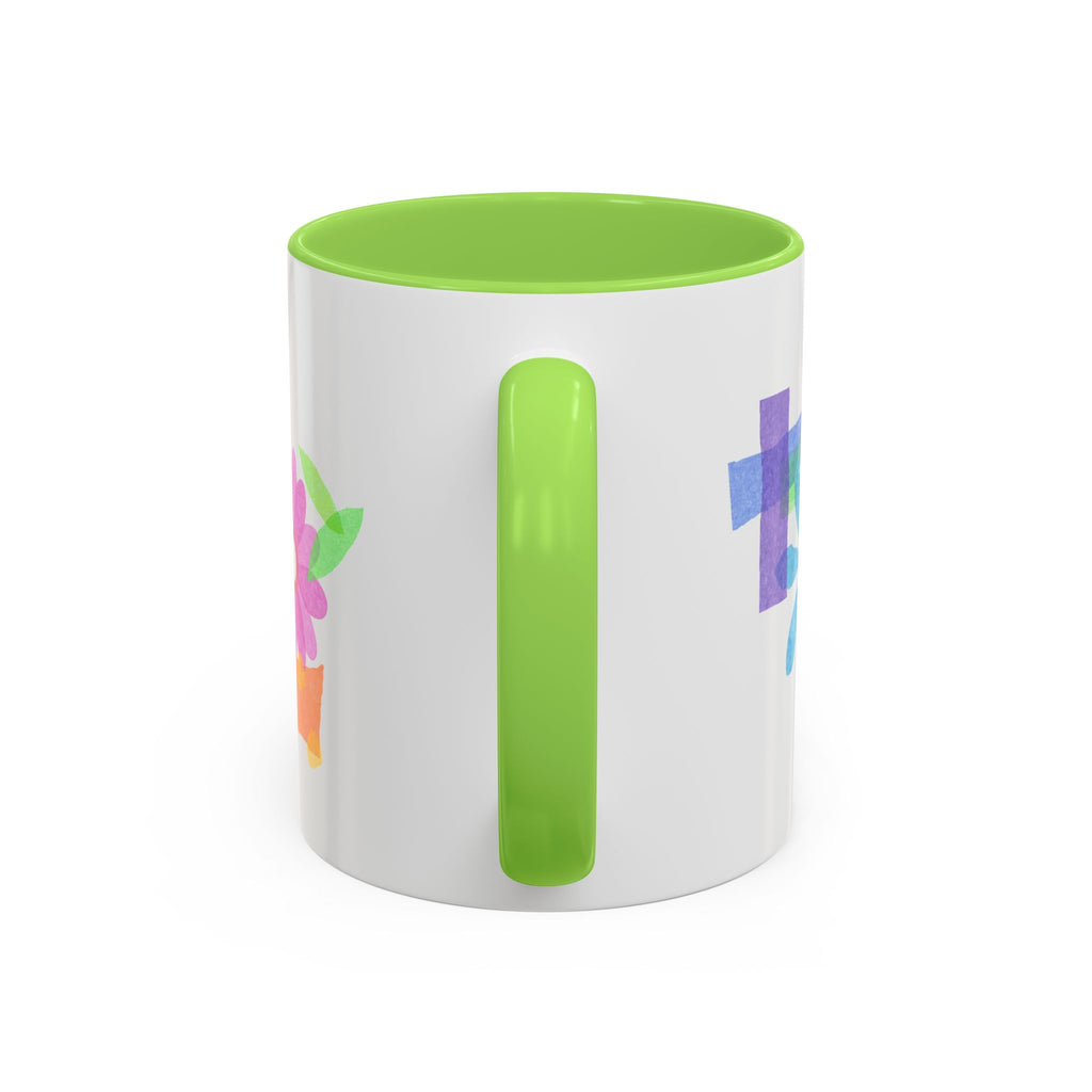 Floral Watercolor Accent Mug (11oz & 15oz)