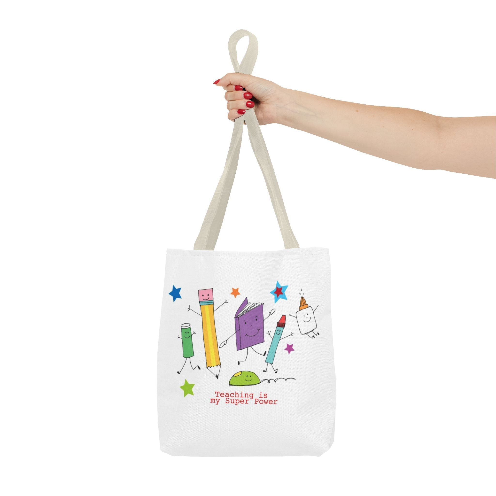 Teaching Is My Superpower Tote Bag — Cute School Supplies Teacher Gift