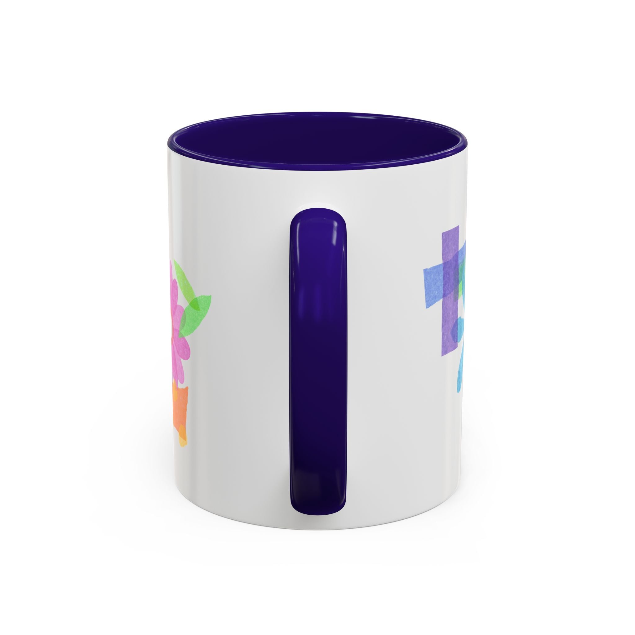Floral Watercolor Accent Mug (11oz & 15oz)