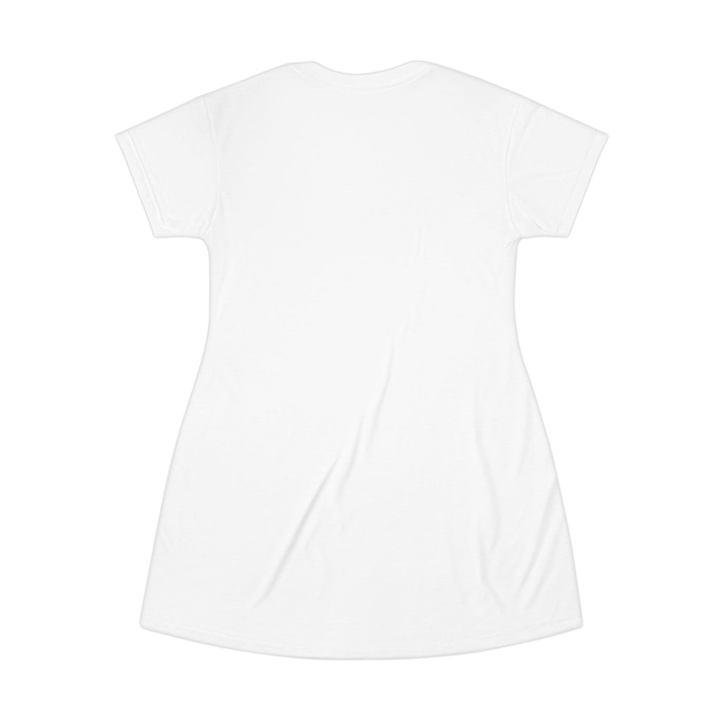 Patriotic Heart T-Shirt Dress — "United States of America" Flag Design