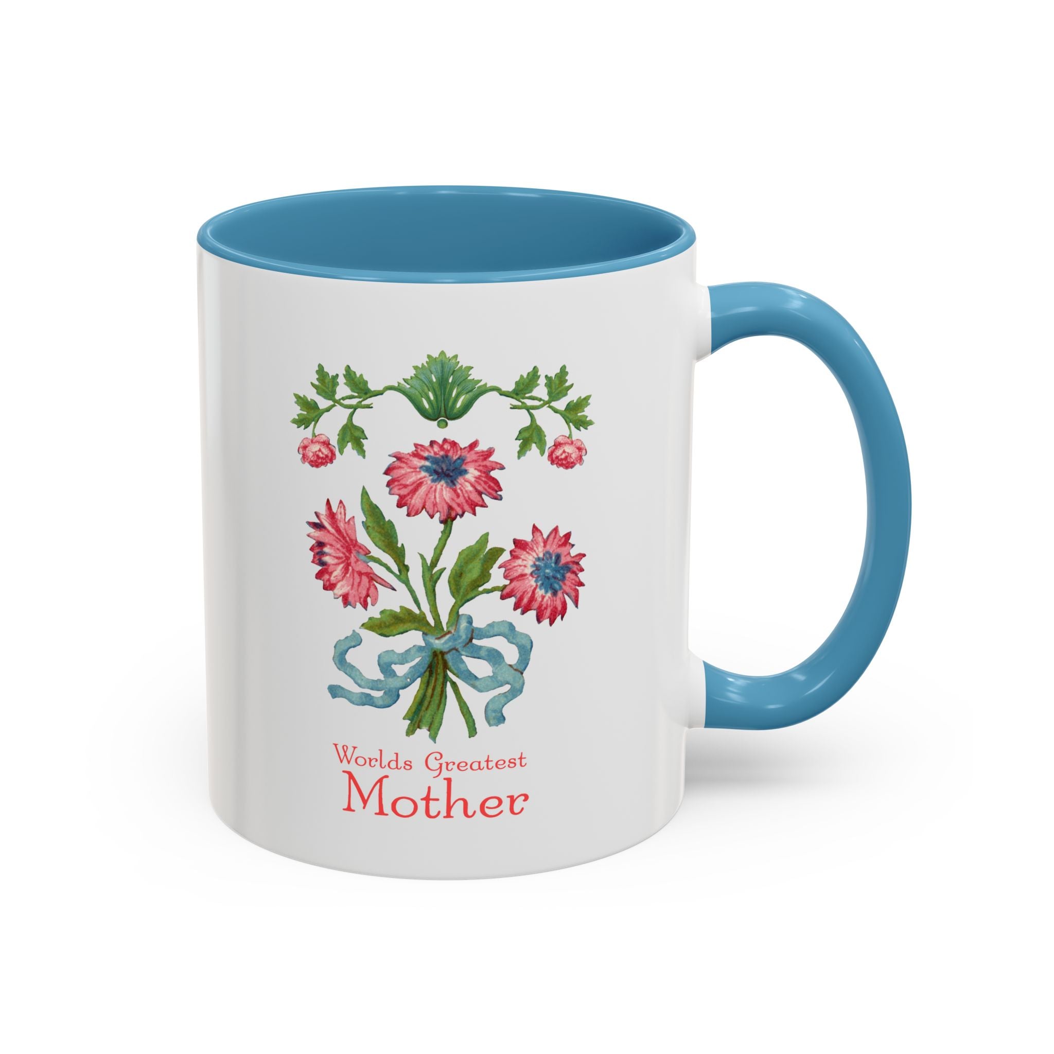 World's Greatest Mother Floral Accent Coffee Mug - Ceramic Mother's Day Gift (11/15oz)