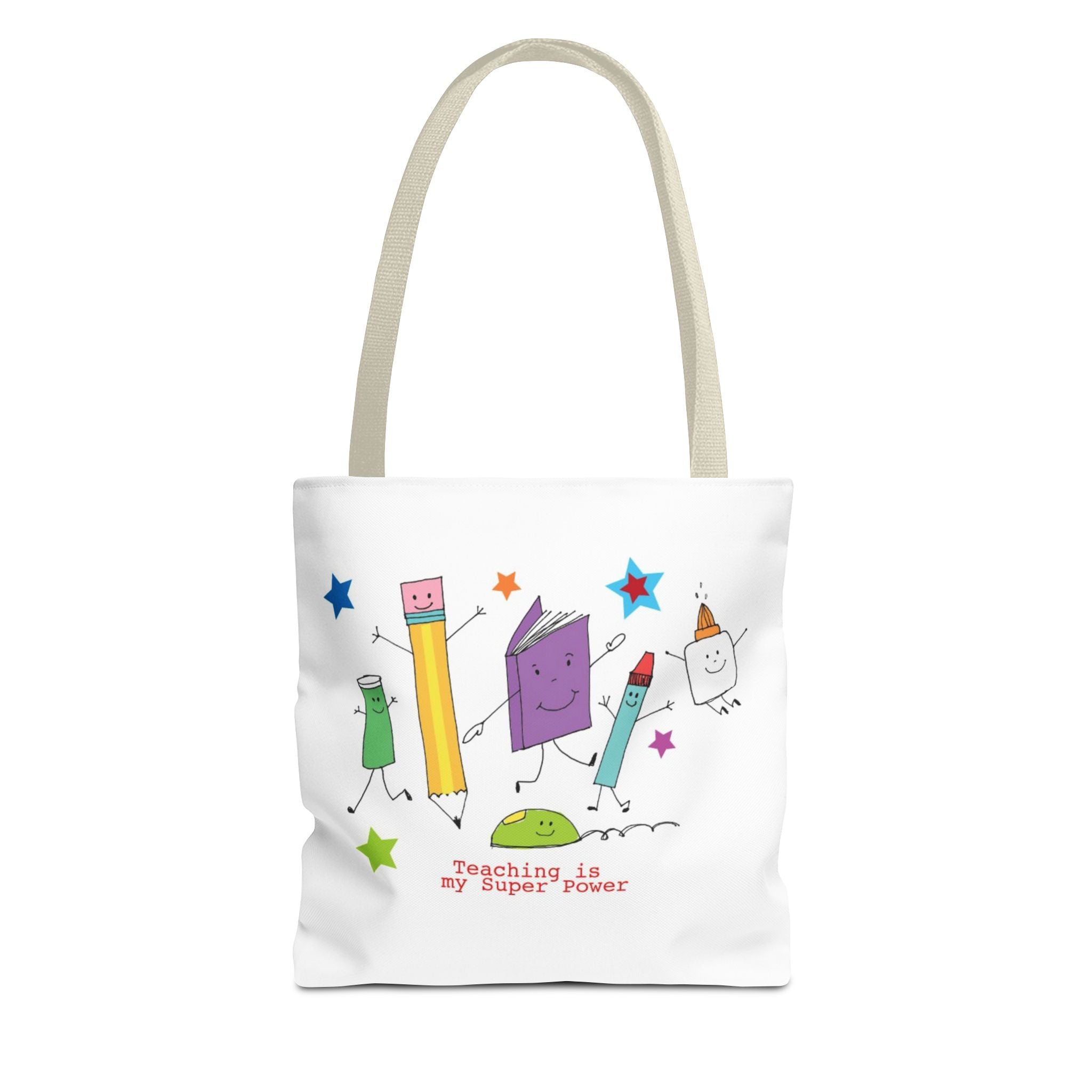 Teaching Is My Superpower Tote Bag — Cute School Supplies Teacher Gift