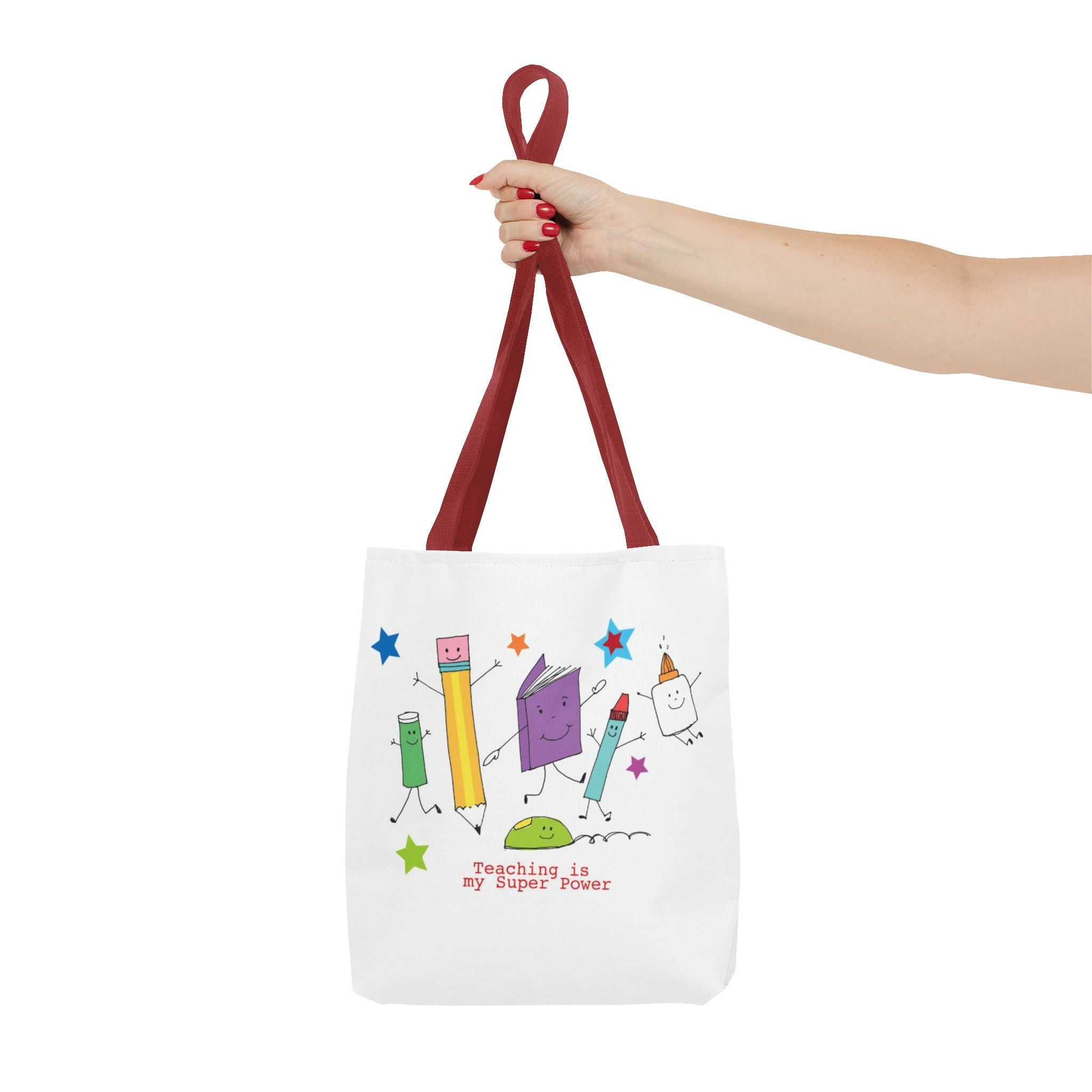 Teaching Is My Superpower Tote Bag — Cute School Supplies Teacher Gift
