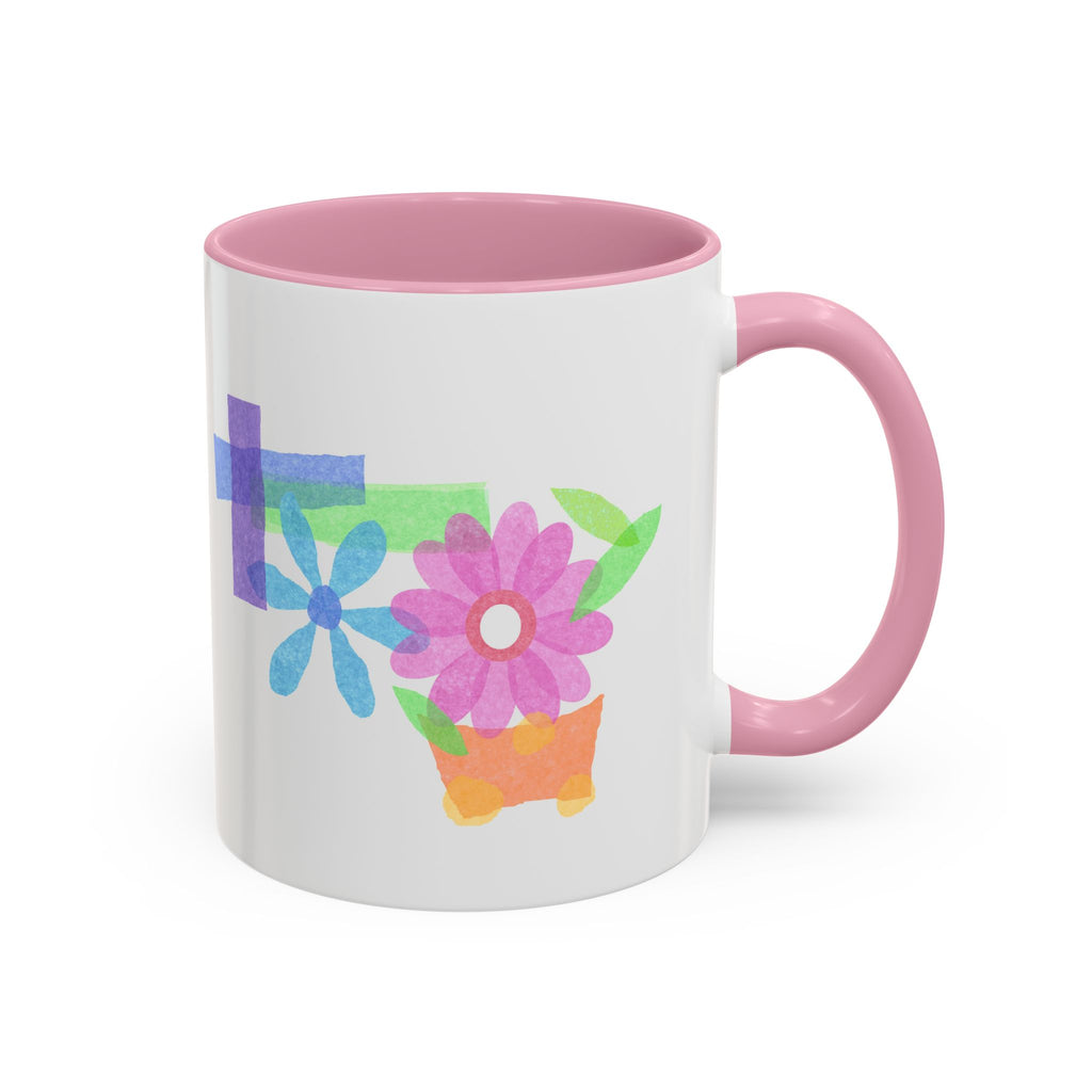 Floral Watercolor Accent Mug (11oz & 15oz)