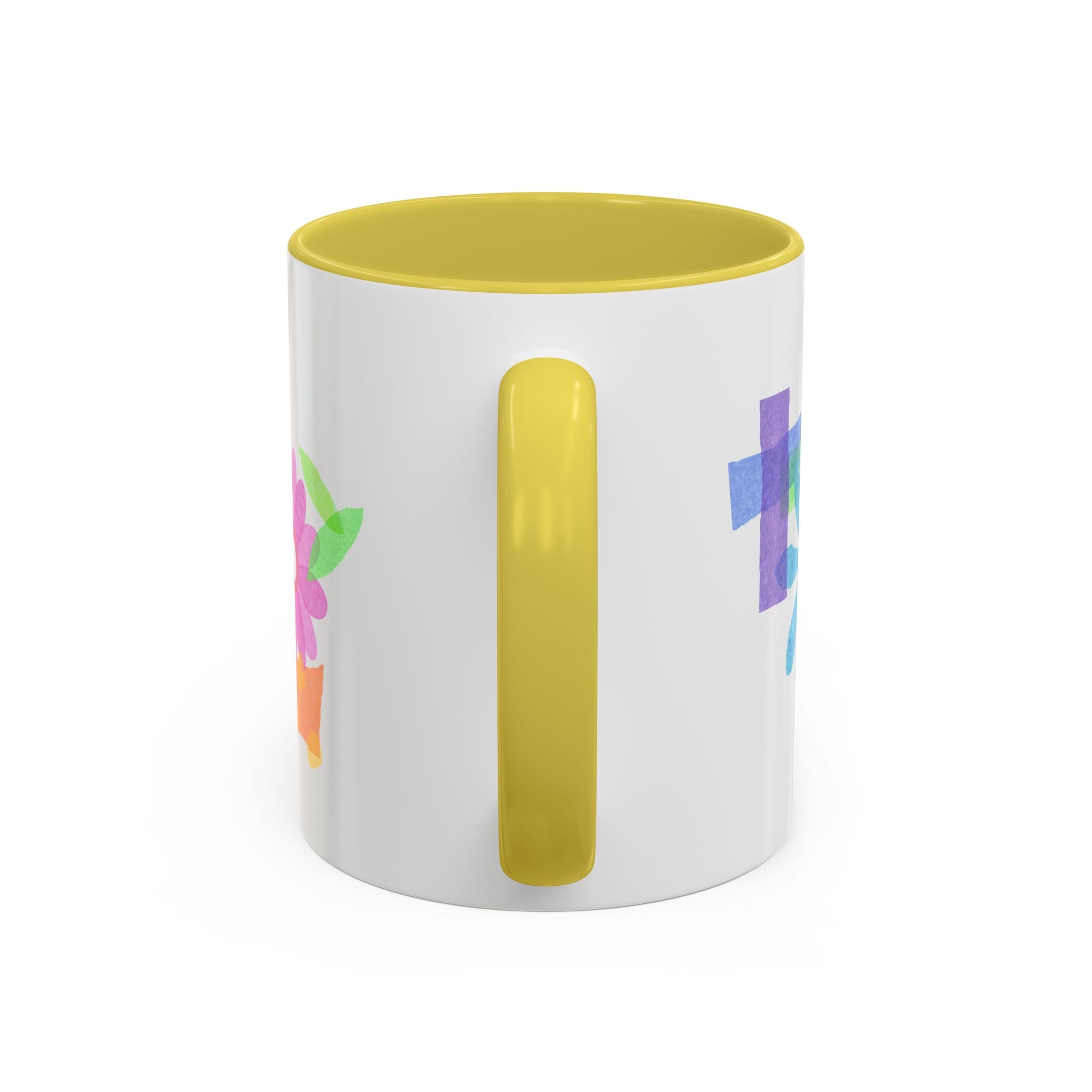 Floral Watercolor Accent Mug (11oz & 15oz)