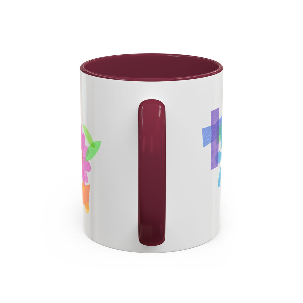 Floral Watercolor Accent Mug (11oz & 15oz)