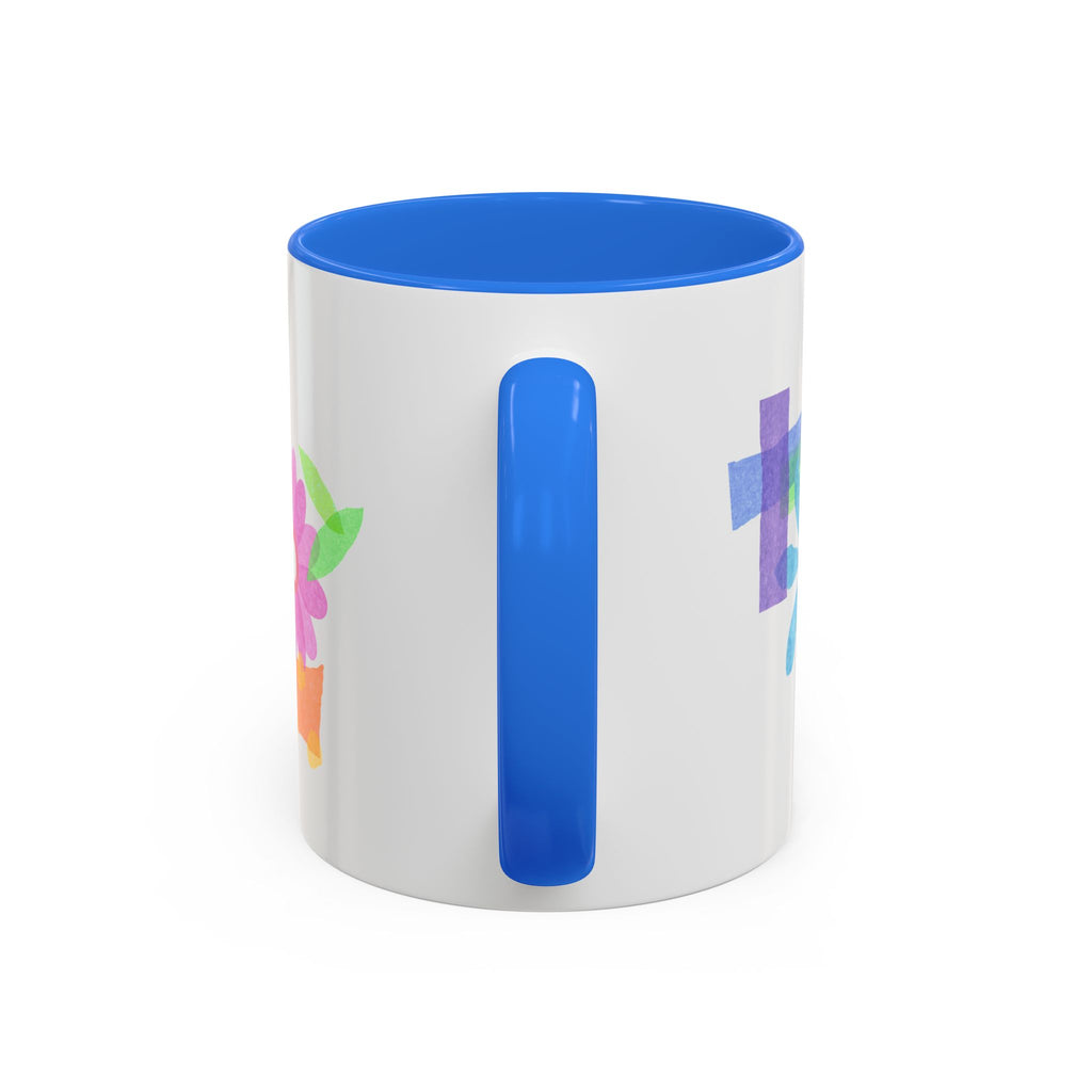 Floral Watercolor Accent Mug (11oz & 15oz)