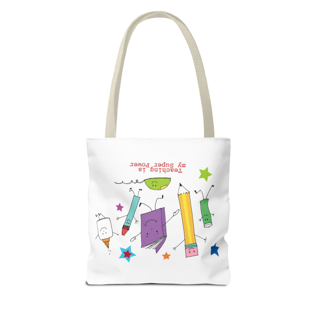 Teaching Is My Superpower Tote Bag — Cute School Supplies Teacher Gift