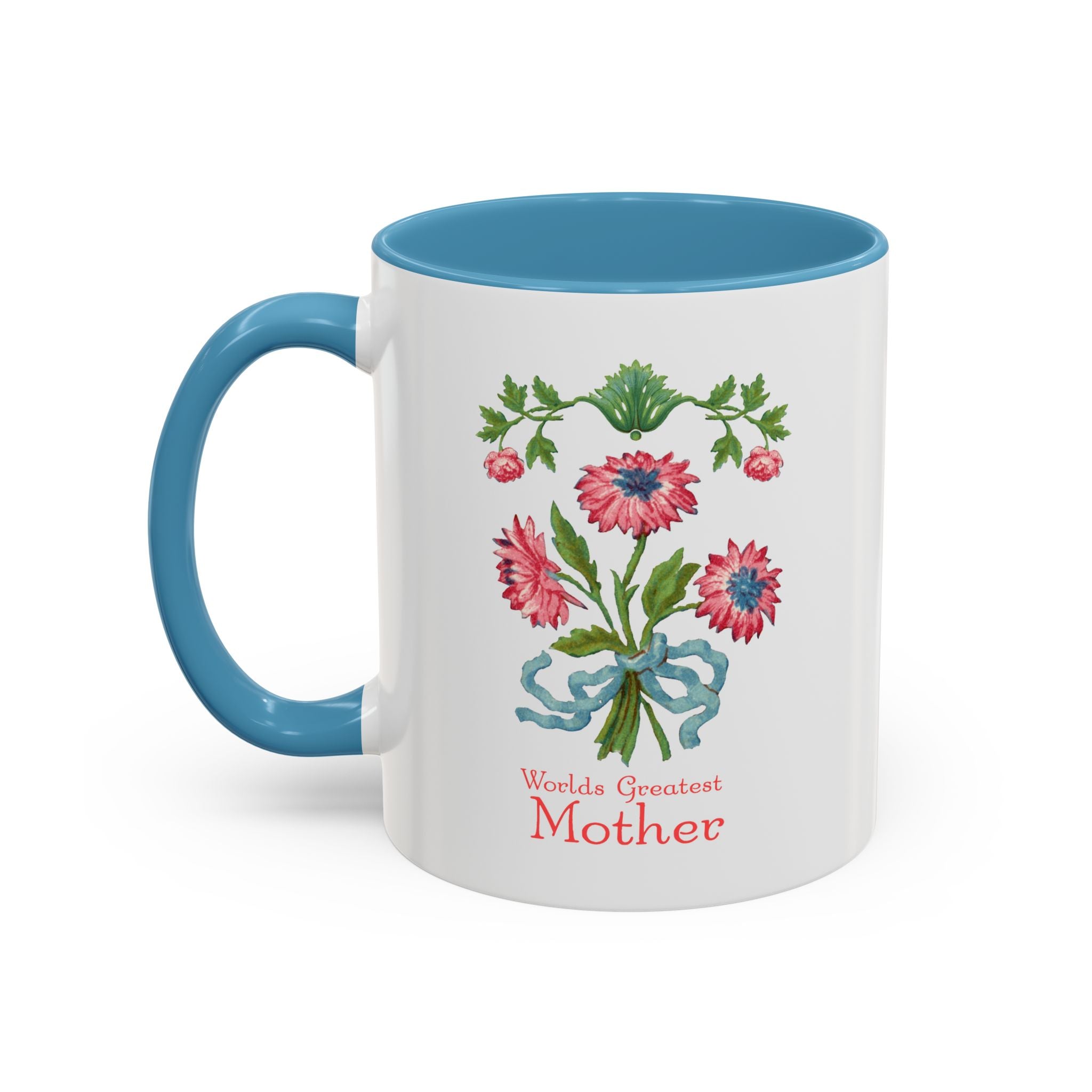 World's Greatest Mother Floral Accent Coffee Mug - Ceramic Mother's Day Gift (11/15oz)