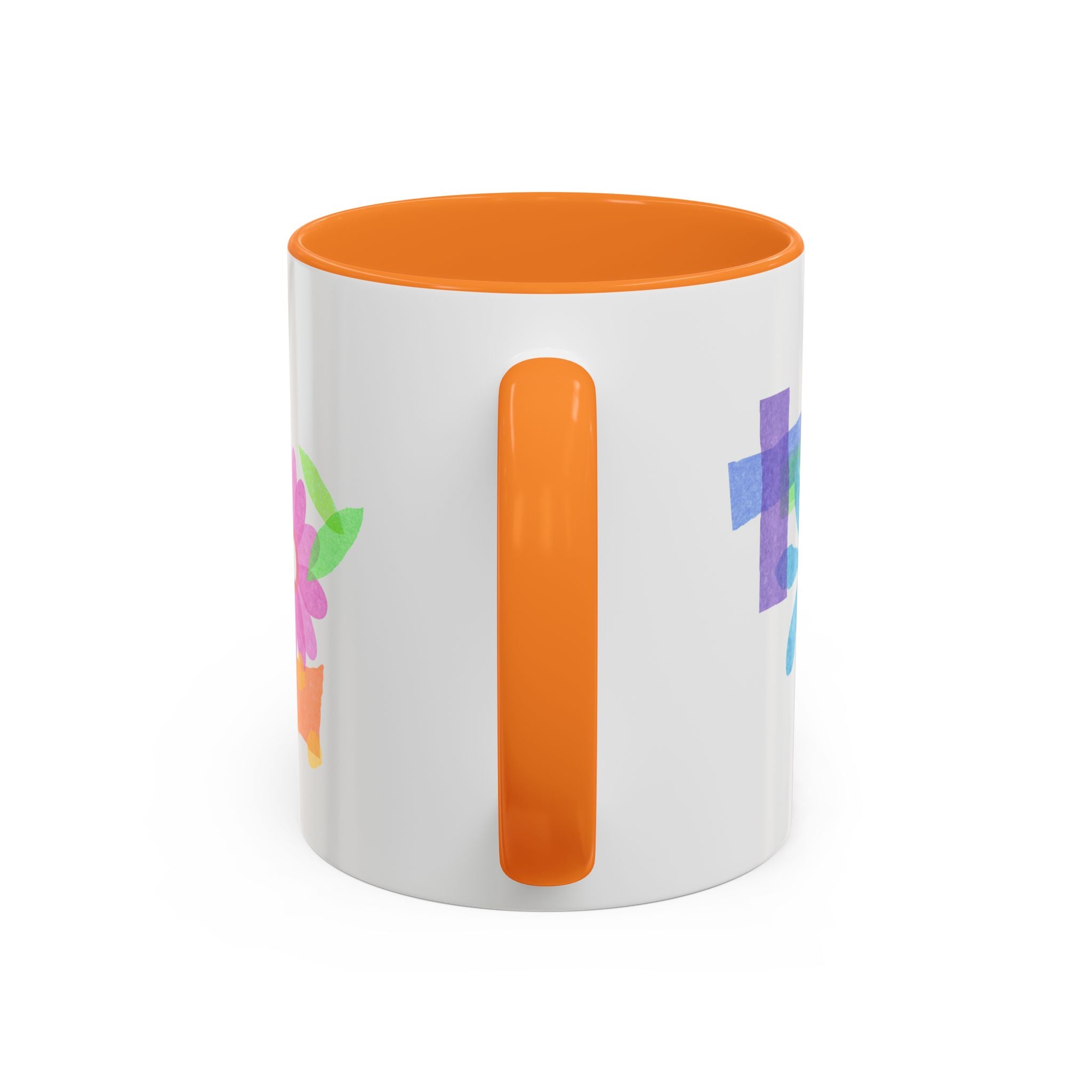 Floral Watercolor Accent Mug (11oz & 15oz)