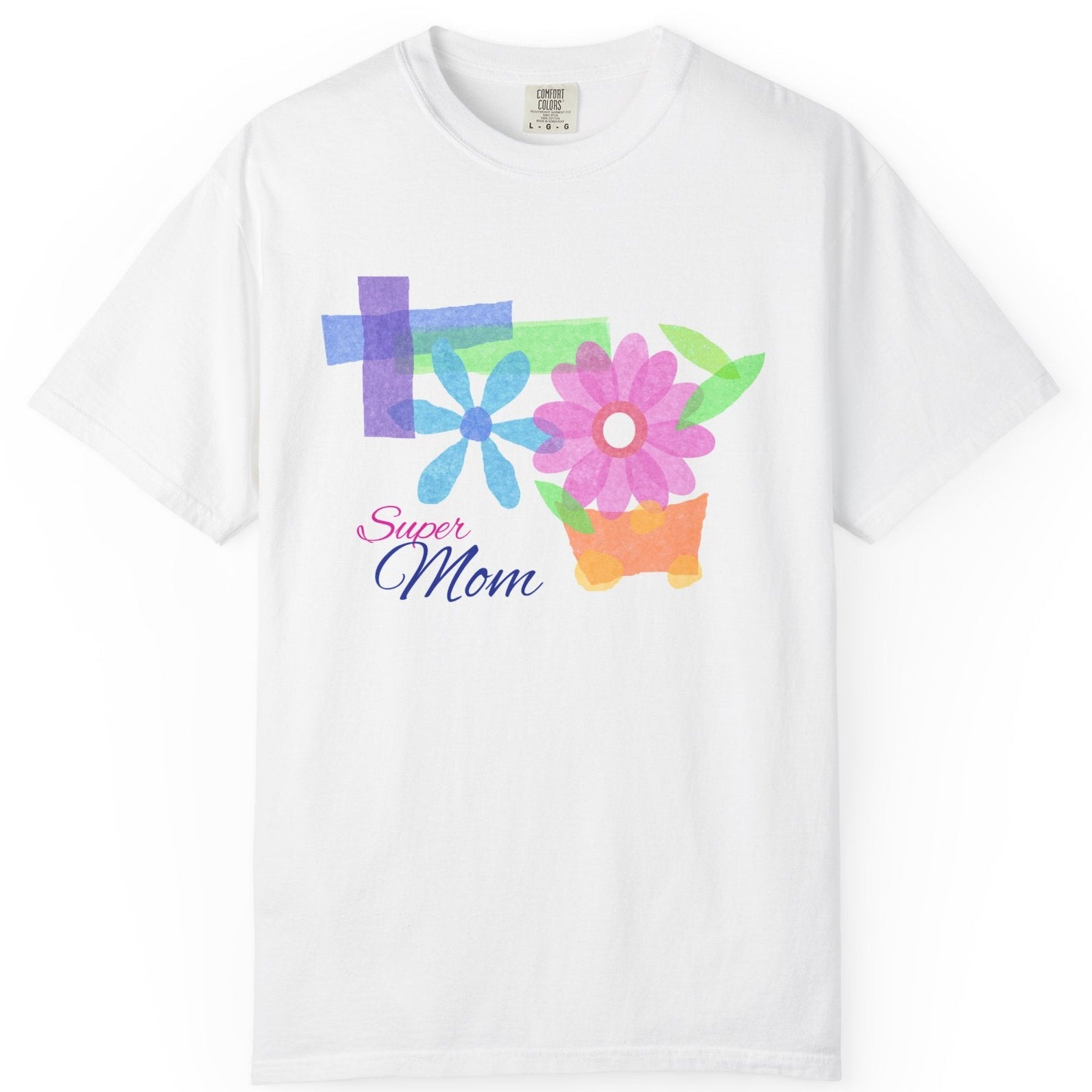 Super Mother Floral T-Shirt — Pastel Flower Mother's Day Tee