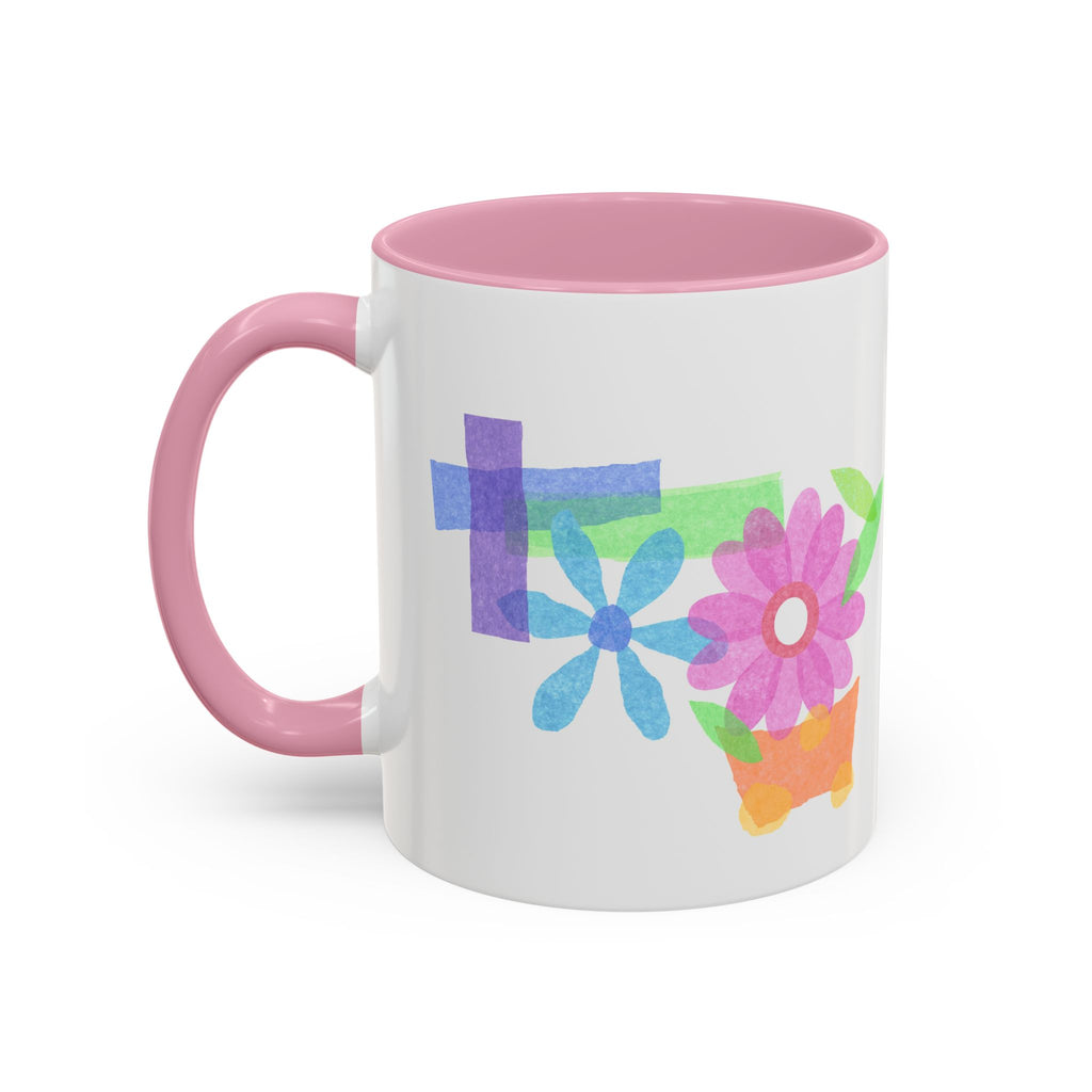 Floral Watercolor Accent Mug (11oz & 15oz)