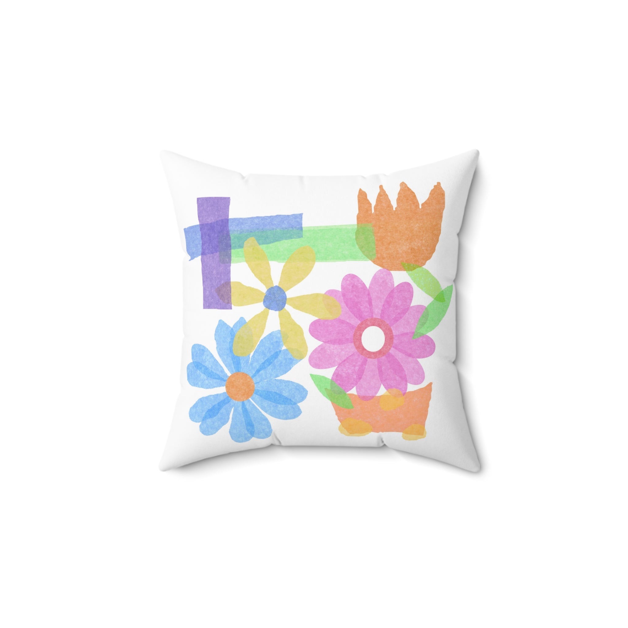 Floral Watercolor Throw Pillow
