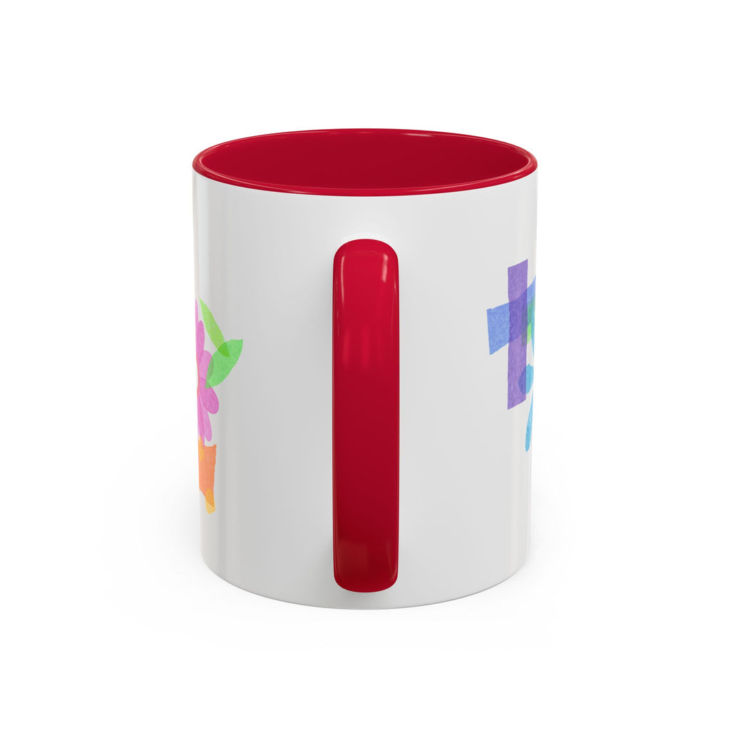 Floral Watercolor Accent Mug (11oz & 15oz)