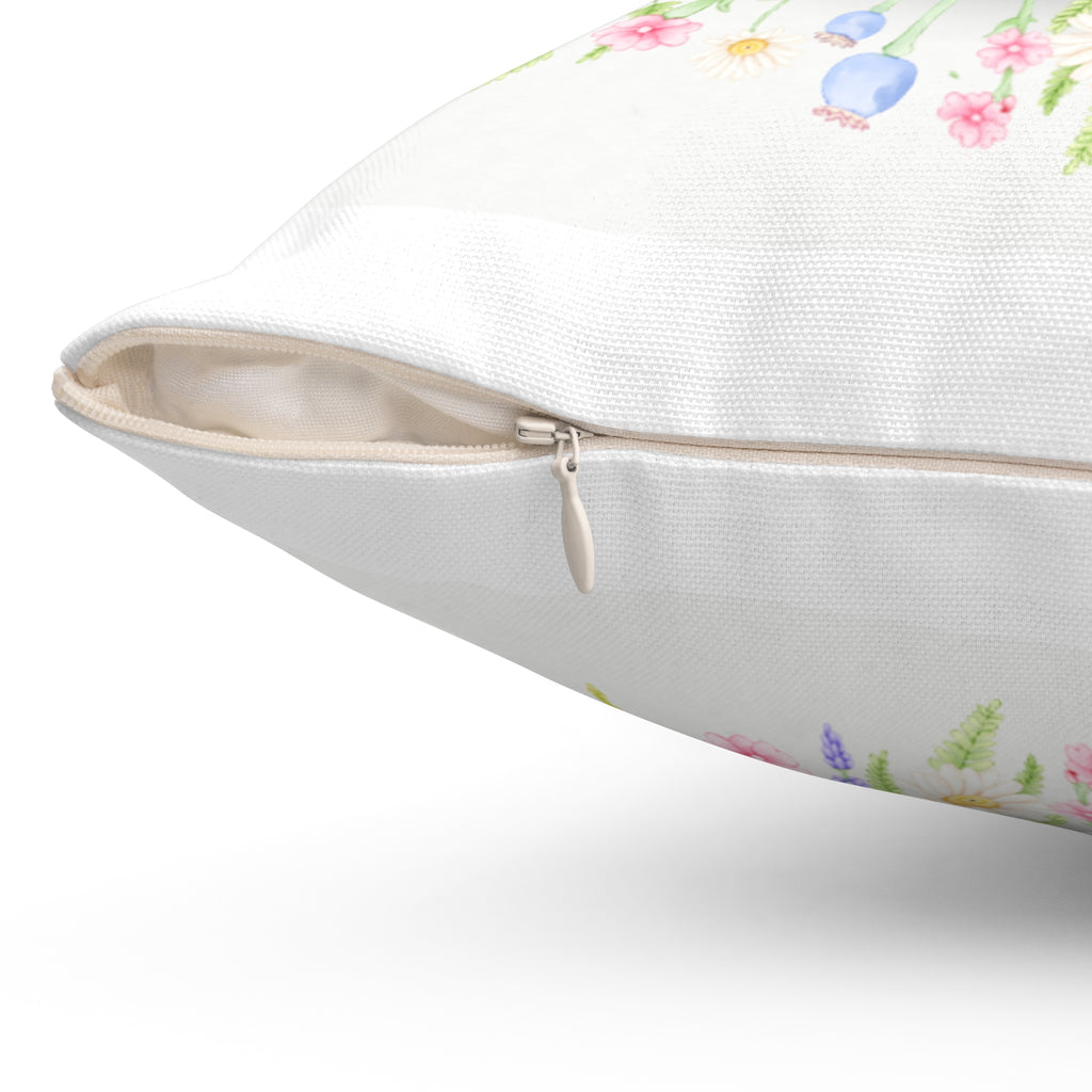 Mother's Love Floral Throw Pillow — “A Mother's love is the first home a heart ever knows”