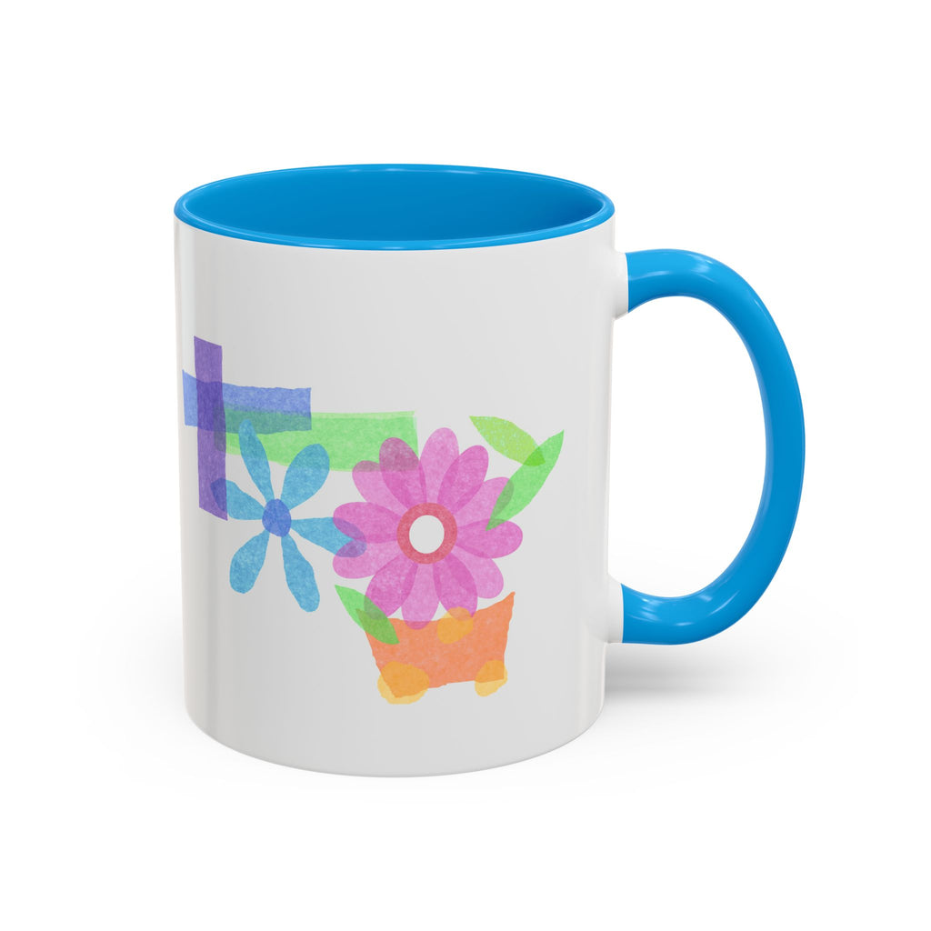 Floral Watercolor Accent Mug (11oz & 15oz)