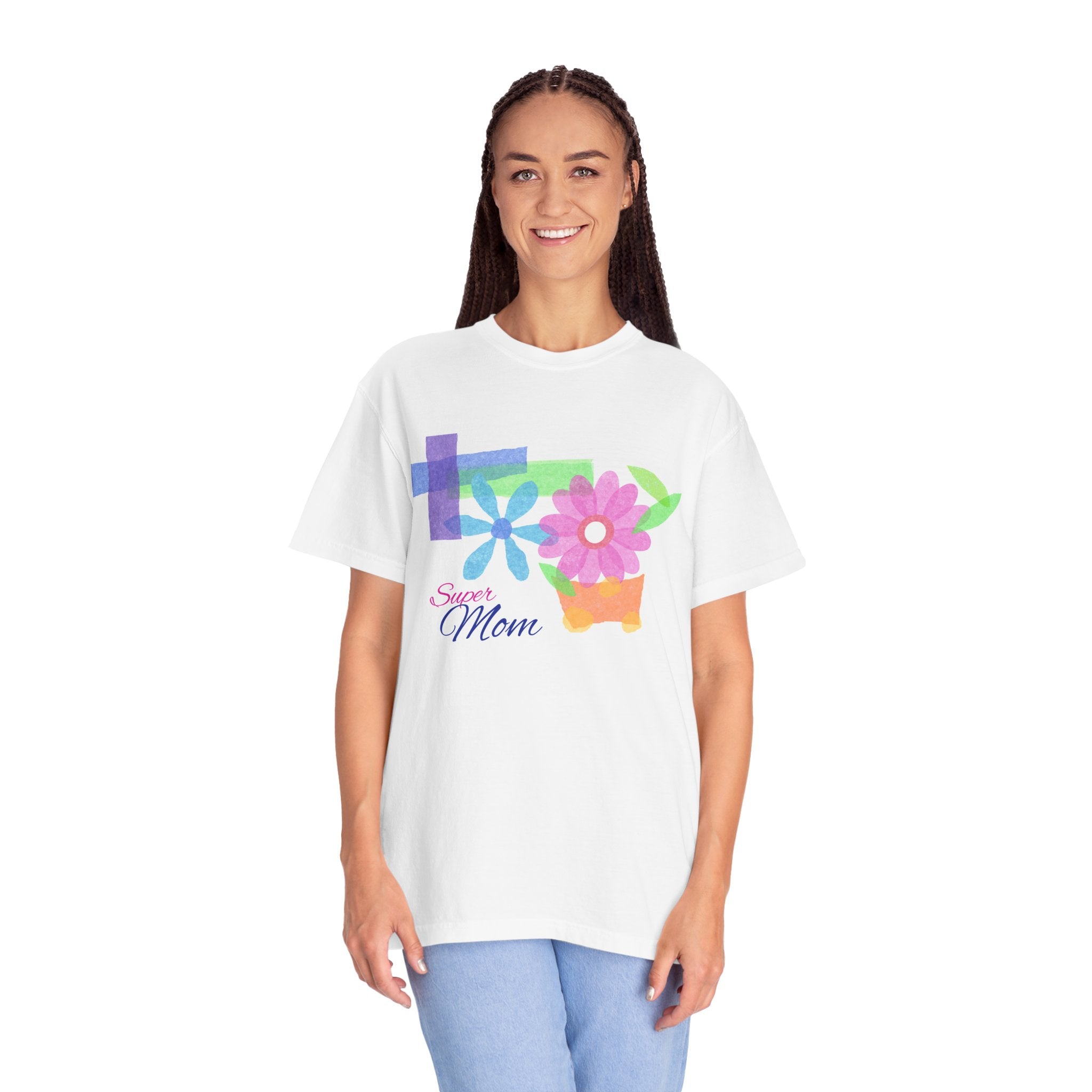 Super Mother Floral T-Shirt — Pastel Flower Mother's Day Tee