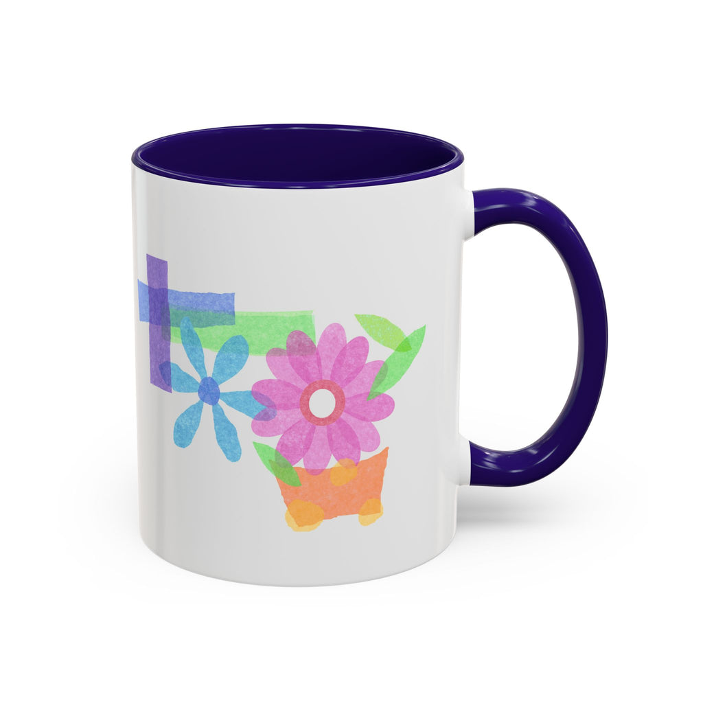 Floral Watercolor Accent Mug (11oz & 15oz)