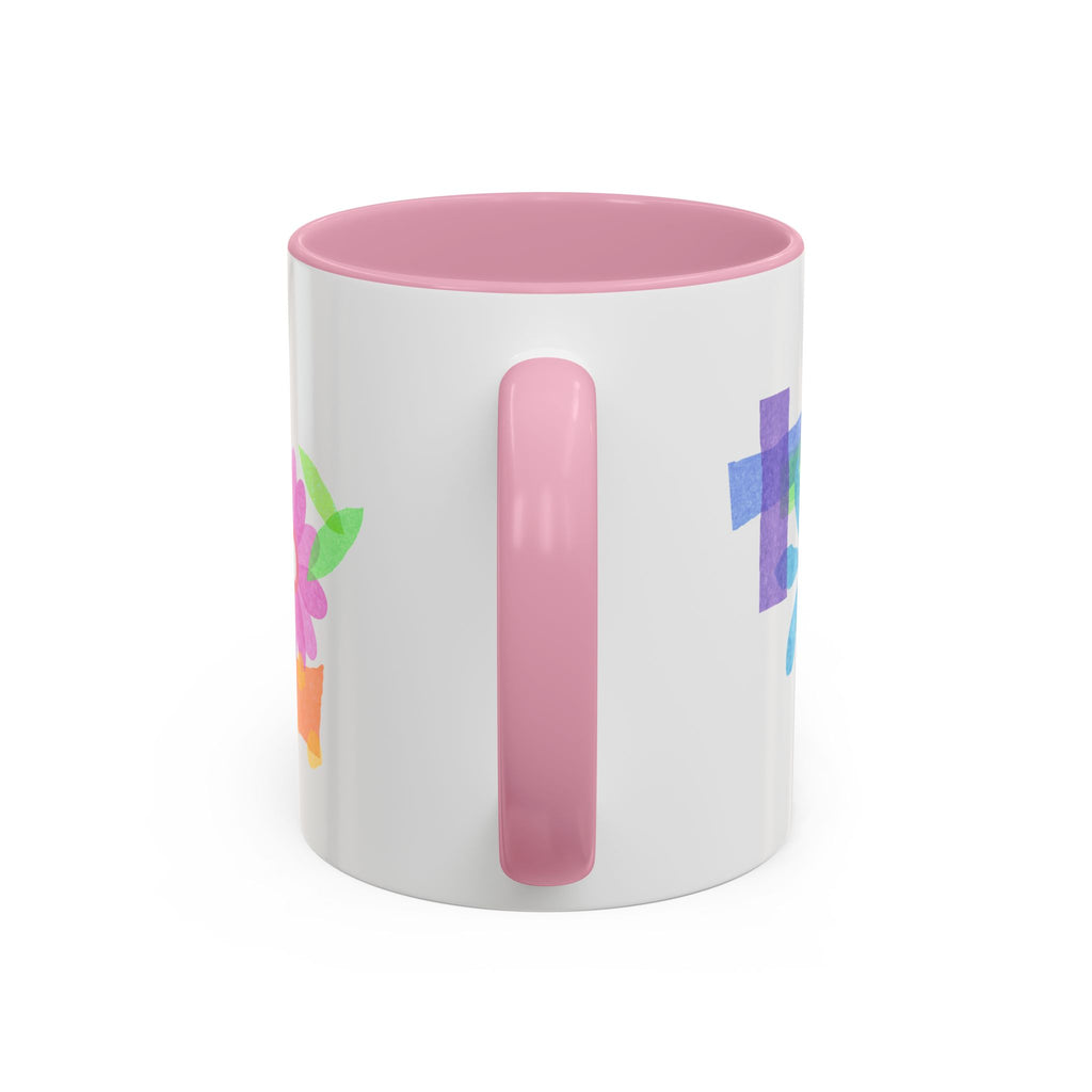Floral Watercolor Accent Mug (11oz & 15oz)