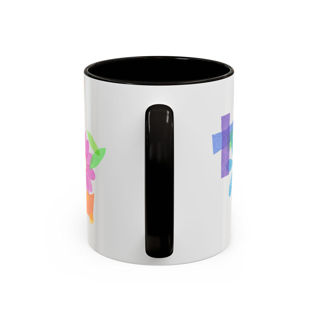 Floral Watercolor Accent Mug (11oz & 15oz)