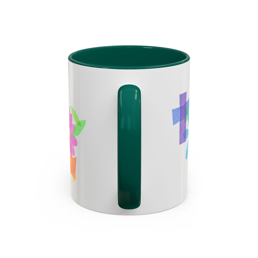 Floral Watercolor Accent Mug (11oz & 15oz)